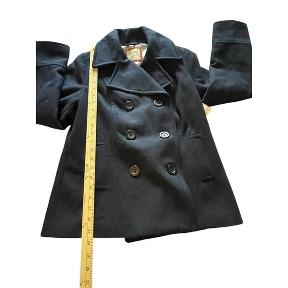 NWT Old Navy Wool Blend Double Breasted Button Down Peacoat Navy Blue M - Picture 3 of 12